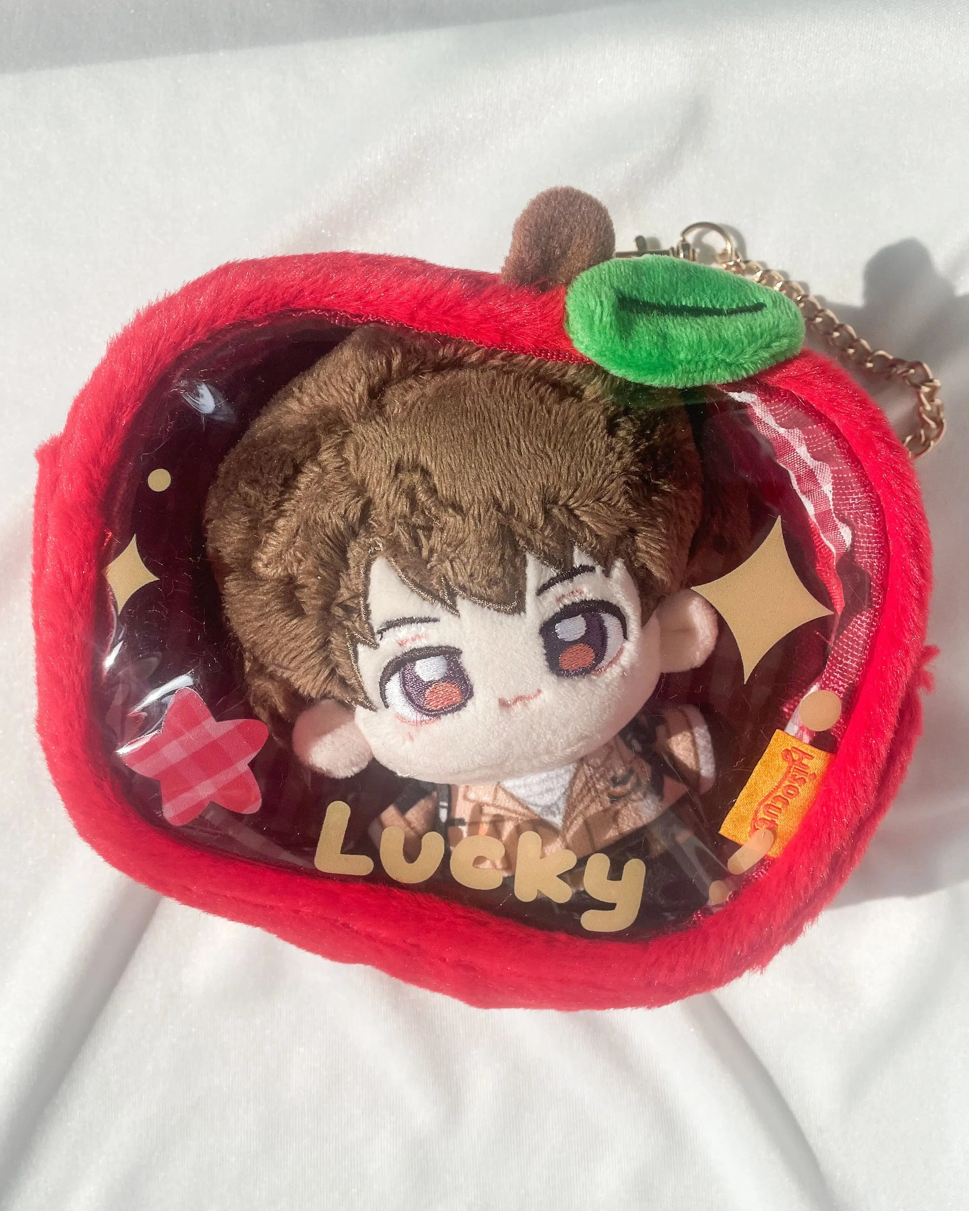 Apple 10cm Plush Doll Travel Case