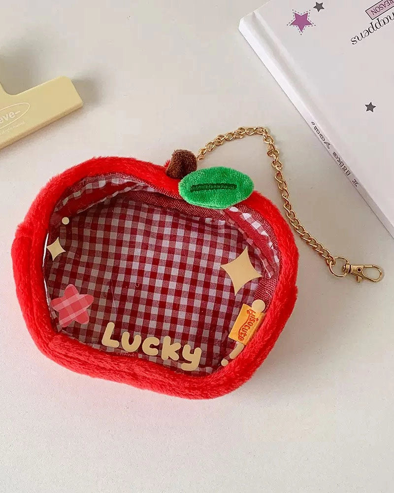 Apple 10cm Plush Doll Travel Case