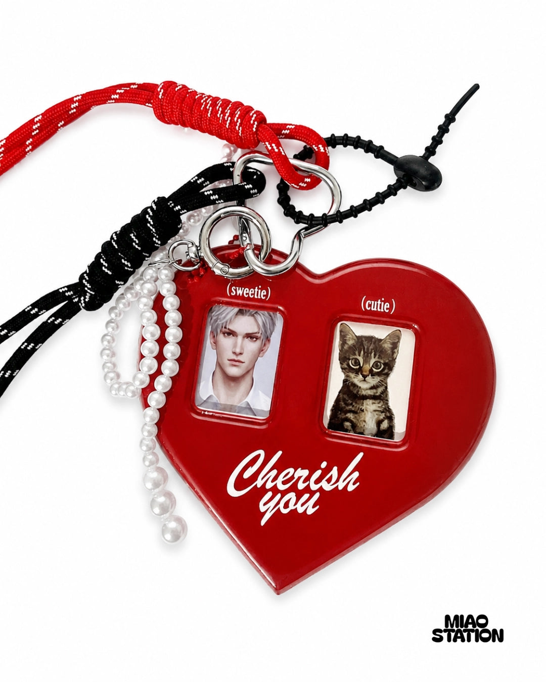 Love and deep space Heart-Shaped Photo Bag Accessory