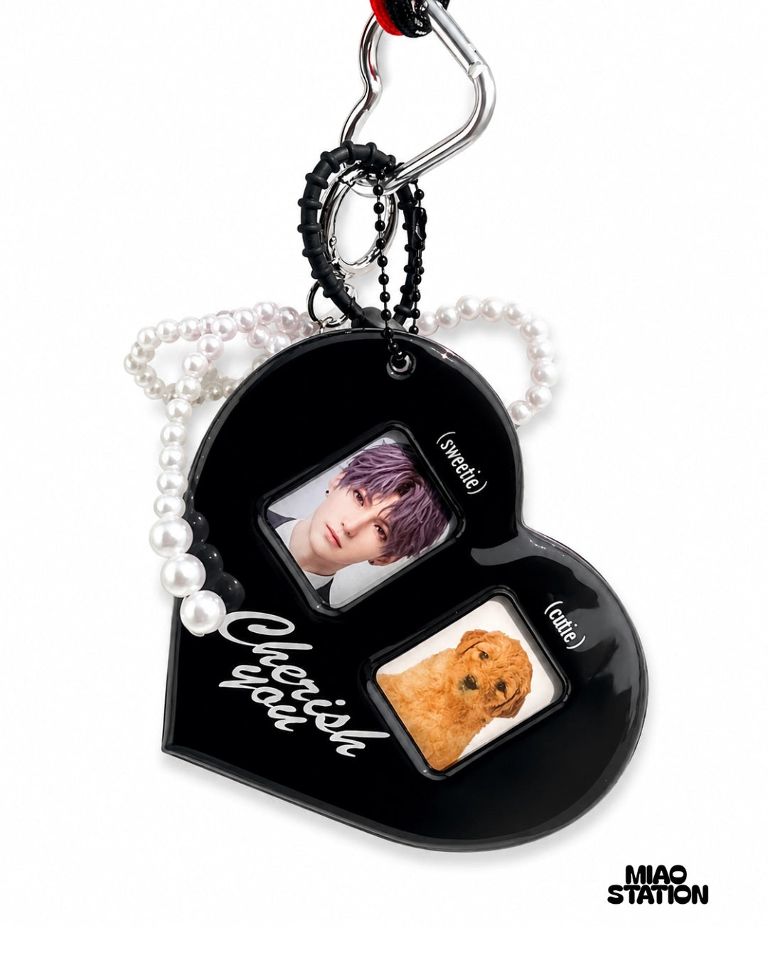 Love and deep space Heart-Shaped Photo Bag Accessory